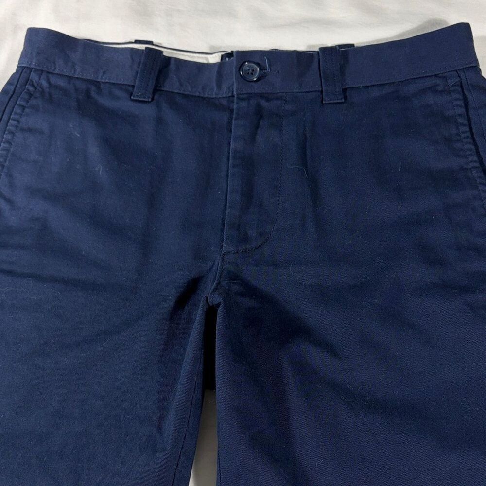 J. Crew mens navy blue basic flat front 9" inseam chino shorts - size 30